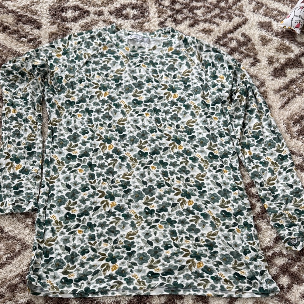 Michelle Mae Green and Yellow Floral Top